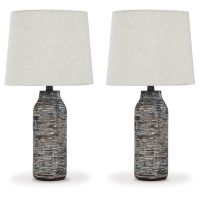 Black/White Mahima Paper Table Lamp (2/CN)
