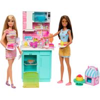 Barbie - Celebration Fun Baking & Kitchen with Dolls Playset - Multicolor