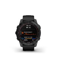 Garmin - fenix 7 Sapphire Solar GPS Smartwatch 47 mm Fiber-reinforced polymer - Black DLC Titanium