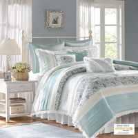 Aqua Dawn 9 Piece Cotton Percale Comfort...