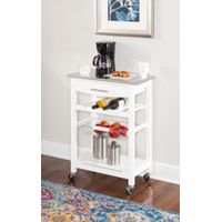 Causey Kitchen Cart White