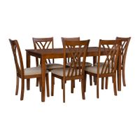 Sherrod 7Pc Dining Set Brown