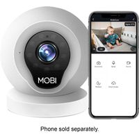 MOBI - Cam Multi-Purpose Smart HD Wi-Fi Baby Camera Monitor with 2-way Audio Recording and motion detection - White