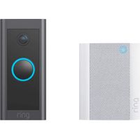 Ring - Wi-Fi Smart Video Doorbell - Wired with Chime - Black
