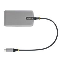 StarTech.com 3-Port USB-C Hub with Ethernet 3x USB-A Ports Gigabit Ethernet USB 3.0 5Gbps Bus-Powered USB Type-C Hub w/GbE and 1ft/30cm Long Cable Portable Laptop USB C Hub Adapter - USB Expansion Hub RJ45 (5G3AGBB-USB-C-HUB) - hub - 3 ports