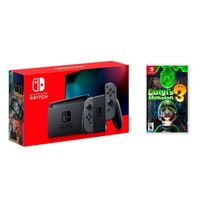 Nintendo - Switch 1.1 (Gray) + Luigi's Mansion 3 BUNDLE