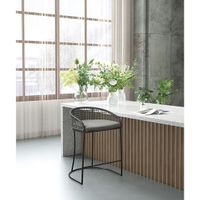 Dark Gray Hermosa Woven Counter Stool 25"