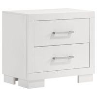 Jessica 2-drawer Nightstand White