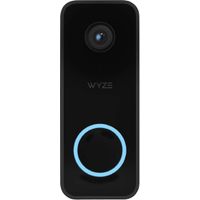 Wyze - Wired Video Doorbell v2 2K HD Video with Head-to-Toe view 2-way Audio Night Vision Voice Assistants - Black