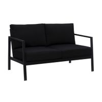 Albin Aluminum Outdoor Loveseat Black