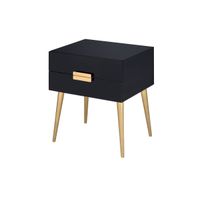 ACME Denvor End Table, Black & Gold