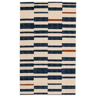 Callahan Bone And Blue 4.3X7.3 Area Rug