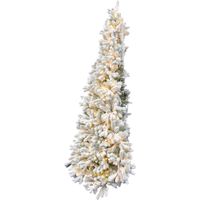 Fraser Hill Farm 7.5' Half Tree/Corner Tree with Warm White LED Lights