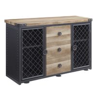 ACME Edina Server, Oak & Sandy Black Finish