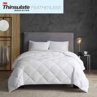 White Maximum Warmth Cotton Down Alternative Featherless Comforter King