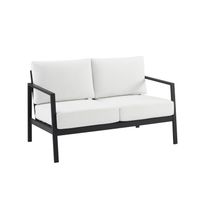 Albin Aluminum Outdoor Loveseat White
