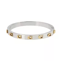 Signature C 2-Tone Bangle Bracelet