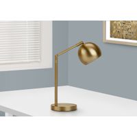 Lighting - 19"H Table Lamp Gold Metal / Gold Shade