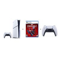 PlayStation 5 Slim 1TB Disc + Spider-Man 2 + PS5 DS White Controller