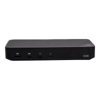 C2G USB-C 11-in-1 Hybrid DisplayLink and DP Alt Mode Triple 4K Docking Station with HDMI DisplayPort Ethernet USB 3.5mm Audio and Power Delivery up to 100W - docking station - USB-C / Thunderbolt 3 - HDMI DP - 1GbE