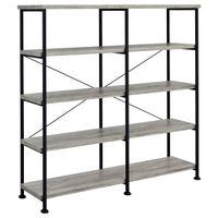 Analiese 4-shelf Open Bookcase Grey Driftwood