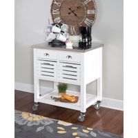 Rembert Kitchen Cart White