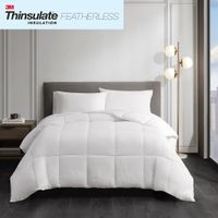 White Year Round Warmth Cotton Down Alternative Featherless Comforter Full/Queen