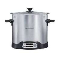 Hamilton Beach - Sear Cook Stockpot 10 Quart Slow Cooker - Silver