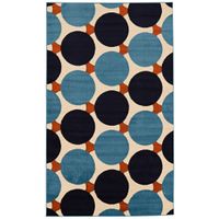 Camfield Bone And Blue 4.3X7.3 Area Rug