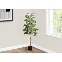 Artificial Plant - 52"H / Indoor Rubber Tree In A 5" Pot