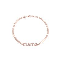 Diamond Pave Mama Lowercase Bracelet 14K...