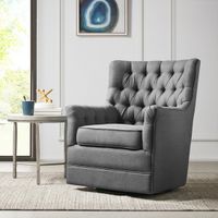 Gray Mathis Swivel Glider Chair