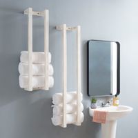 Torrey Wood Towel Rack Set Of 2 White