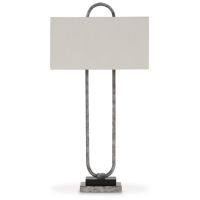 Antique Silver Finish Bennish Metal Table Lamp (1/CN)