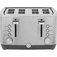 GE - 4-Slice Toaster - Stainless Steel