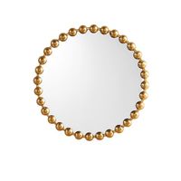 Marlowe Beaded Round Wall Mirror 27"D