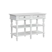 ACME Rorratt Kitchen Island, Marble Top & White Finish