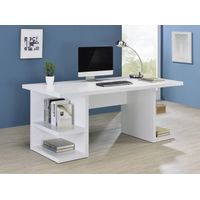 Alice Writing Desk with Open Shelves Whi...