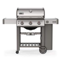 GENESIS II S310 3-Burner Liquid Propane Gas Grill with Cover and Weber Connect Bundle - Stainless Steel
