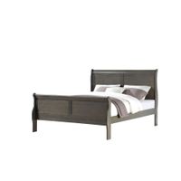 ACME Louis Philippe Eastern King Bed, Dark Gray