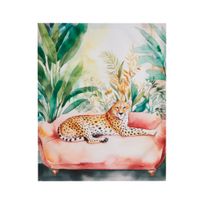 Cheetah Green Multi Jungle Feline Jungle Cheetah Canvas Wall Art See below