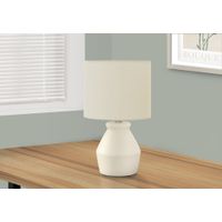 Lighting - 17"H Table Lamp Cream Ceramic / Ivory Shade