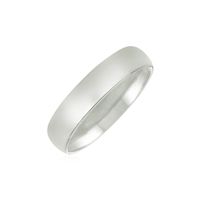 14k White Gold Comfort Fit Wedding Band (Size 10)