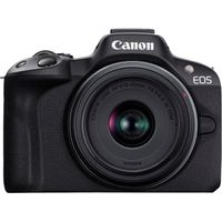 Canon - EOS R50 4K Video Mirrorless Camera 2 Lens Kit with RF-S18-45mm and RF-S55-210mm Lenses - Black