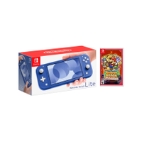 Nintendo Switch Lite Blue + Paper Mario:...