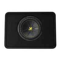 KICKER - CompC 10" Single-Voice-Coil 2-Ohm Loaded Subwoofer Enclosure - Black