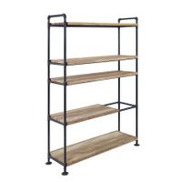 ACME Brantley Bookshelf, Oak & Sandy Black Finish