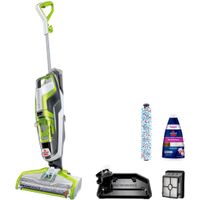 BISSELL - CrossWave Multi-Surface Wet Dry Upright Vacuum - Molded White, Titanium and Cha Cha Lime Green