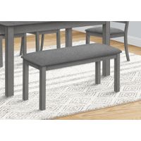 Bench - 42"L / Washed Grey / Dark Grey Fabric