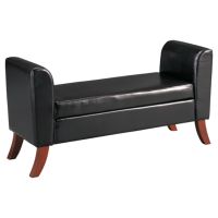Brown Benches Upholstered Storage Bench